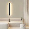 Černé LED moderní nástěnné svítidlo strip P 100cm/8cm (Barva světla Teplá bílá, Stmívatelnost Nestmívatelný, Výkon 30W)