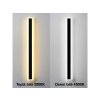 Černé LED moderní nástěnné svítidlo strip P 100cm/8cm (Barva světla Teplá bílá, Stmívatelnost Nestmívatelný, Výkon 30W)