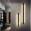 Černé LED moderní nástěnné svítidlo strip Z 150cm/8cm (Barva světla Teplá bílá, Stmívatelnost Nestmívatelný, Výkon 45W)