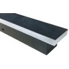 Černé LED moderní nástěnné svítidlo strip Z 150cm/8cm (Barva světla Teplá bílá, Stmívatelnost Nestmívatelný, Výkon 45W)