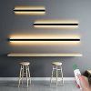 Černé LED moderní nástěnné svítidlo strip P 150cm/8cm (Barva světla Teplá bílá, Stmívatelnost Nestmívatelný, Výkon 45W)