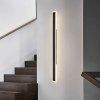 Černé LED moderní nástěnné svítidlo strip P 150cm/8cm (Barva světla Teplá bílá, Stmívatelnost Nestmívatelný, Výkon 45W)