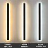Černé LED moderní nástěnné svítidlo strip P 150cm/8cm (Barva světla Teplá bílá, Stmívatelnost Nestmívatelný, Výkon 45W)