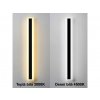 Černé LED moderní nástěnné svítidlo strip 60W P 200cm/8cm IP65 CCT