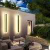 Černé LED moderní nástěnné svítidlo strip 60W P 200cm/8cm IP65 CCT