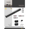 Černé LED modulární lineární svítidlo DONAR denní bílá (Délka 180cm, Výkon 50W)