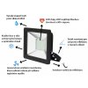 231876 5 cerny led reflektor 12v ac dc 50w denni bila