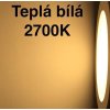 Bílý kruhový vestavný LED panel 225mm 18W teplá bílá