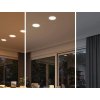 Bílý kruhový vestavný LED panel 225mm 18W teplá bílá