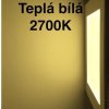 Bílý vestavný LED panel 166x166mm 12W teplá bílá