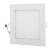 Bílý vestavný LED panel 166x166mm 12W teplá bílá