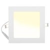 Bílý vestavný LED panel 166x166mm 12W teplá bílá