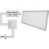 Stmívatelný stříbrný podhledový LED panel 600x1200mm 72W teplá bílá