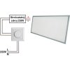 277 36 stmivatelny stribrny podhledovy led panel 300x600mm 24w denni bila