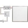 stříbrný podhledový LED panel 600x600mm (Barva světla Denní bílá, Stmívatelnost Stmívatelný, Výkon 48W)