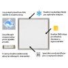 stříbrný podhledový LED panel 600x600mm (Barva světla Denní bílá, Stmívatelnost Stmívatelný, Výkon 48W)