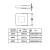 SMART Tuya LED svítidlo ZULU hranaté bílé (Barva světla CCT Smart, Stmívatelnost Stmívatelný, Výkon 60W)
