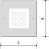 Vestavné venkovní LED osvětlení do zdi 70x70mm Index (Barva světla Teplá bílá, Stmívatelnost Nestmívatelný, Výkon 0,5W)