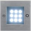 Vestavné venkovní LED osvětlení do zdi 70x70mm Index (Barva světla Teplá bílá, Stmívatelnost Nestmívatelný, Výkon 0,5W)