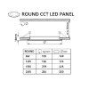 LED panel 24V 24LB6 kulatý (Barva světla CCT Smart, Stmívatelnost Stmívatelný, Výkon 12W)