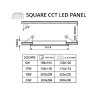 LED panel 24V 24SB6 čtverec