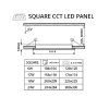 LED panel 24V 24SW6 čtverec (Barva světla CCT Smart, Stmívatelnost Stmívatelný, Výkon 12W)