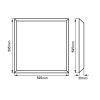 LED panel BLP6060 60x60cm (Barva světla Denní bílá, Stmívatelnost Nestmívatelný, Výkon 40W)