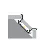 LED profil P11-3 voděodolný rohový stříbrný (Délka 1m, Typ Profil bez krytu)