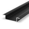 LED profil P14-1 černý vestavný (Délka 1m, Typ Profil bez krytu)