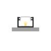 LED profil P4-2 mini černý (Délka 1m)
