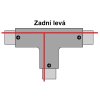 T spojka pro 3F lištu (Barva těla Černá, Typ zadní levá)