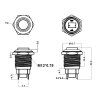 315764 3 tlacitkovy vypinac m12 250v 5a kovovy