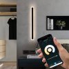 SMART Černé LED moderní nástěnné svítidlo strip 30W P 100cm/8cm IP20 CCT