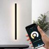 315954 23 smart cerne led moderni nastenne svitidlo strip 30w z 100cm 8cm ip20 cct