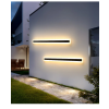 Černé LED moderní nástěnné svítidlo strip P 150cm/8cm s čidlem (Barva světla Teplá bílá, Stmívatelnost Nestmívatelný, Výkon 45W)