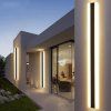Černé LED moderní nástěnné svítidlo strip P 150cm/8cm s čidlem (Barva světla Teplá bílá, Stmívatelnost Nestmívatelný, Výkon 45W)