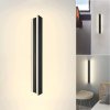 Černé LED moderní nástěnné svítidlo strip Z 60cm/8cm s čidlem