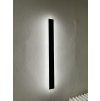 Černé LED moderní nástěnné svítidlo strip P 60cm/8cm s čidlem (Barva světla Teplá bílá, Stmívatelnost Nestmívatelný, Výkon 19W)