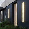 Černé LED moderní nástěnné svítidlo strip P 60cm/8cm s čidlem (Barva světla Teplá bílá, Stmívatelnost Nestmívatelný, Výkon 19W)