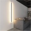 Černé LED moderní nástěnné svítidlo strip Z 100cm/8cm s čidlem