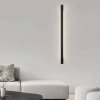 Černé LED moderní nástěnné svítidlo strip Z 100cm/8cm s čidlem