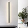 Černé LED moderní nástěnné svítidlo strip Z 100cm/8cm s čidlem