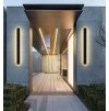 Černé LED moderní nástěnné svítidlo strip Z 100cm/8cm s čidlem