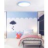 Modrý designový LED panel kulatý (Barva světla Denní bílá, Výkon 24W 400mm)