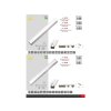 317825 4 led svitidlo 15w 60cm chrom ip44 denni bila