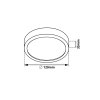 324614 2 stmivatelny bily kruhovy prisazeny led panel 120mm 6w denni bila