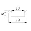 325138 6 led profil n8 nastenny stribrny profil bez krytu 1m