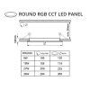 325243 2 led panel 24v 18w rgbcct 24kw18 kulaty