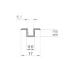 325297 3 led profil p6 4 stribrny mini vestavny profil bez krytu 2m