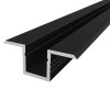 325300 4 led profil p6 4 cerny mini vestavny profil bez krytu 1m